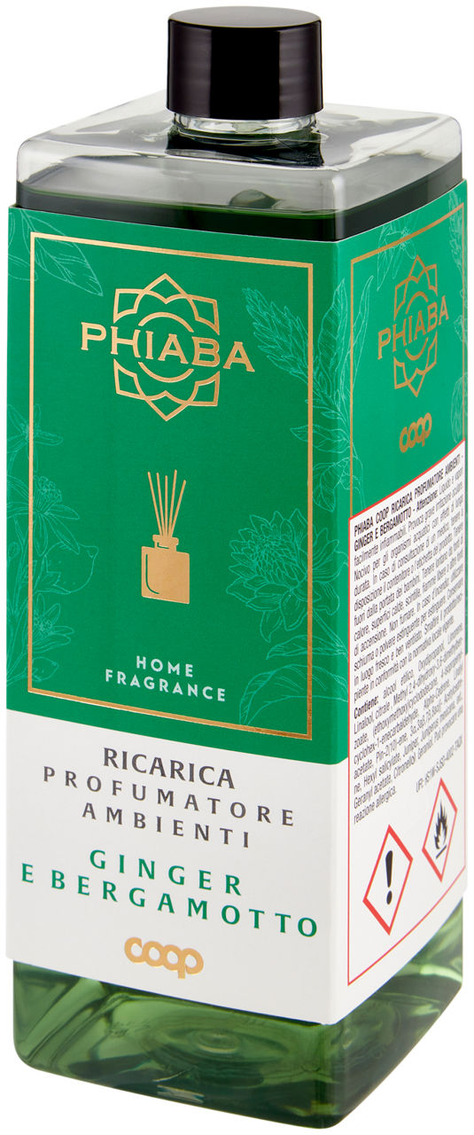 RICARICA PER DIFFUSORE COOP PHIABA CON BASTONCINI GINGER E BERGAMOTTO ML 500 - Immagine 61