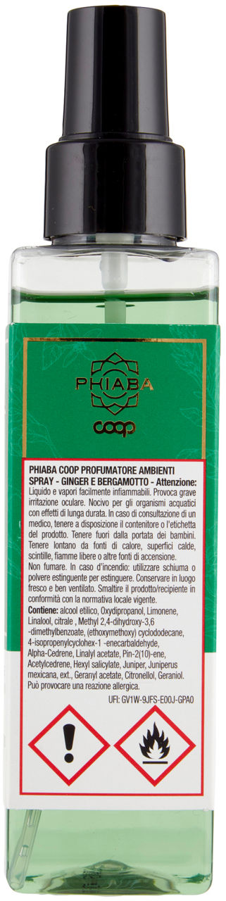 DEO SPRAY AMBIENTE COOP PHIABA GINGER E BERGAMOTTO ML 150 - Immagine 31