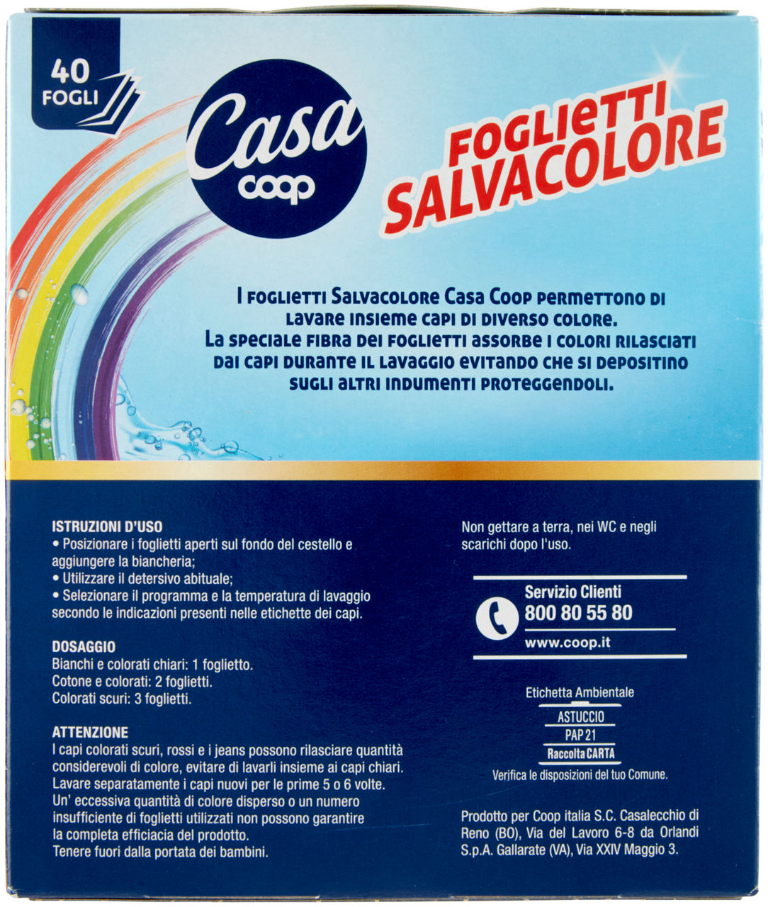 FOGLIETTI SALVA COLORE COOP CASA PZ. 40 - 2