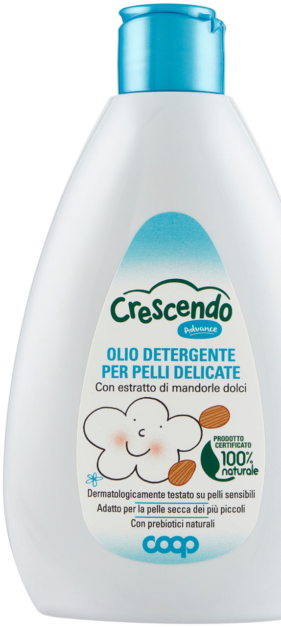 Olio detergente per pelli delicate coop crescendo advance ml 250