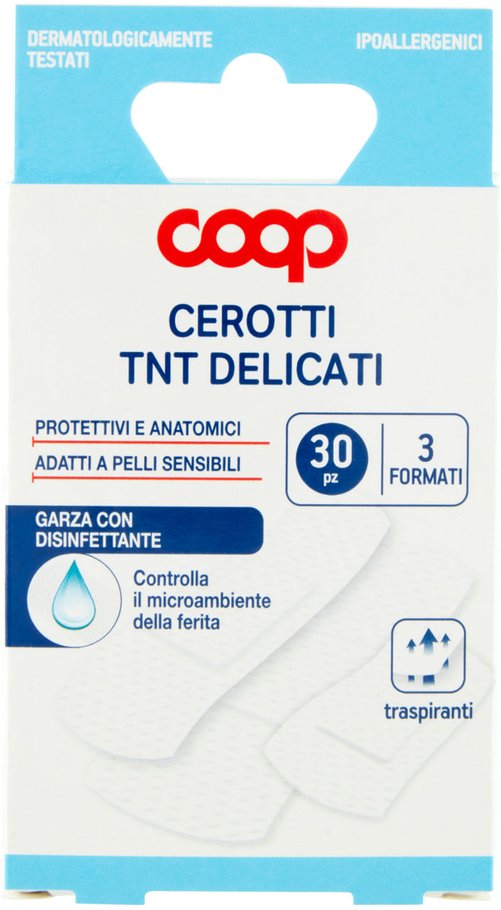 Cerotti tnt delicati coop 3 formati pz 30