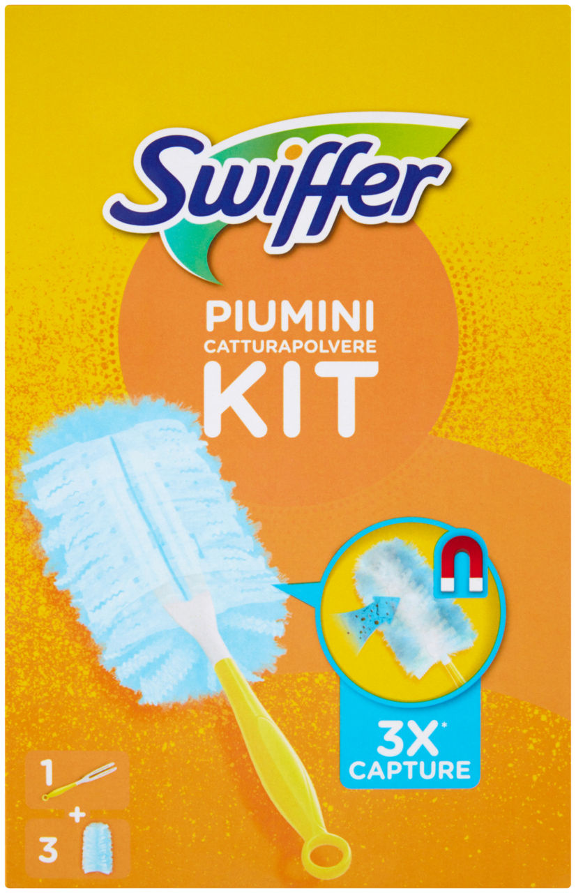 Kit cattura polvere piumini swiffer duster starter +3 ricariche pz.1