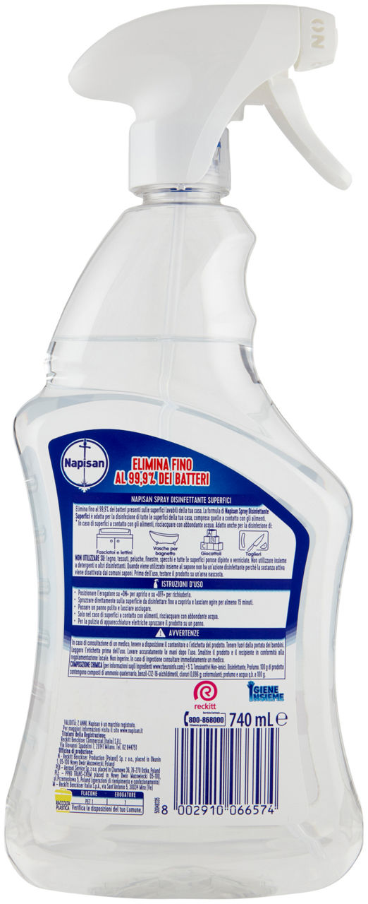 DISINFETTANTE SUPERFICI SPRAY NAPISAN CLASSICO PMC ML 740 - Immagine 21