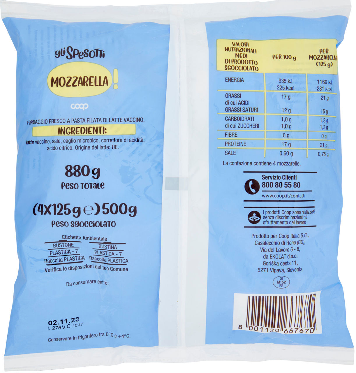 MOZZARELLA GLI SPESOTTI COOP G125X4PZ G 500 - Immagine 21