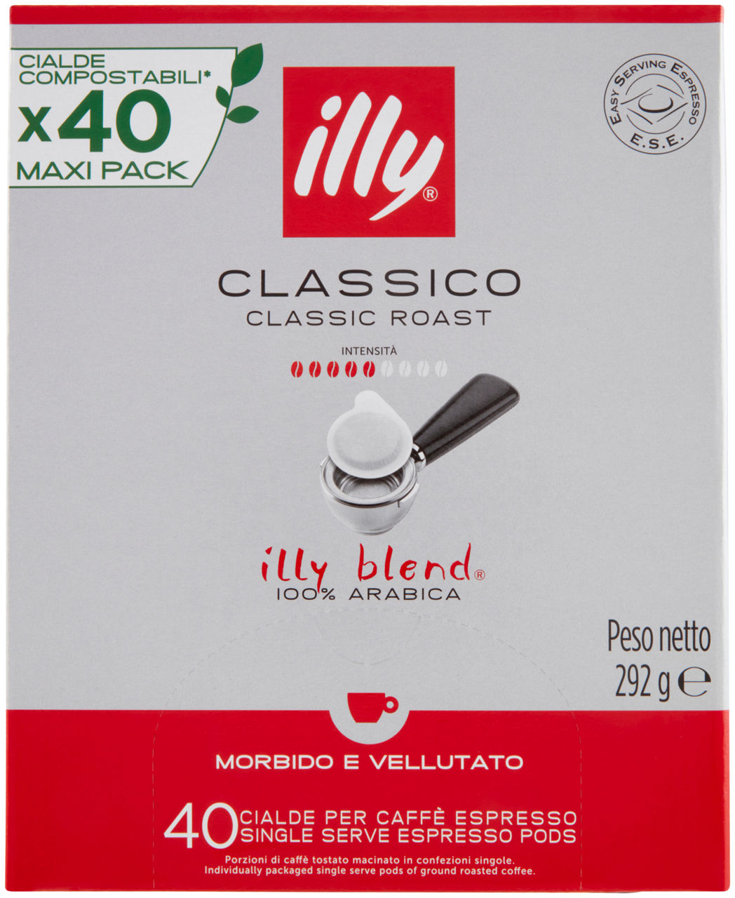 Cialde caffe' espresso gusto classico illy scatola pz.40 g 292