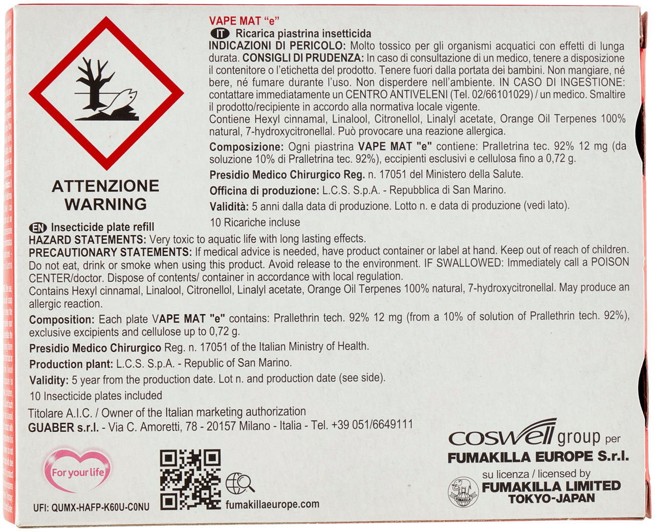 INSETTICIDA ELETTROEMANATORE CON FILO AVVOLGIBILE BASE con RICARICA 10 PIASTRINE - Immagine 21