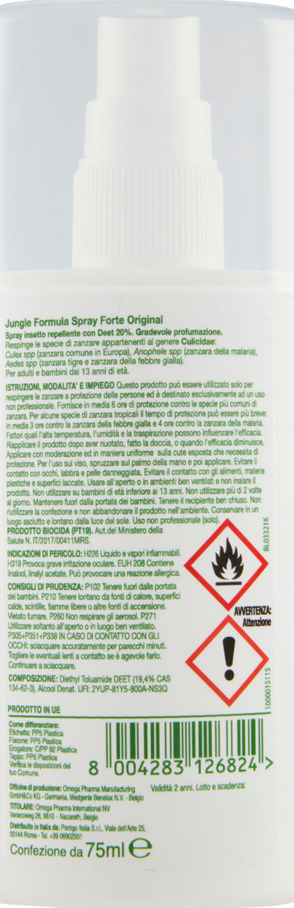 REPULSIVO ANTIZANZARE SPRAY JUNGLE FORMULA FORTE ML 75 - Immagine 21