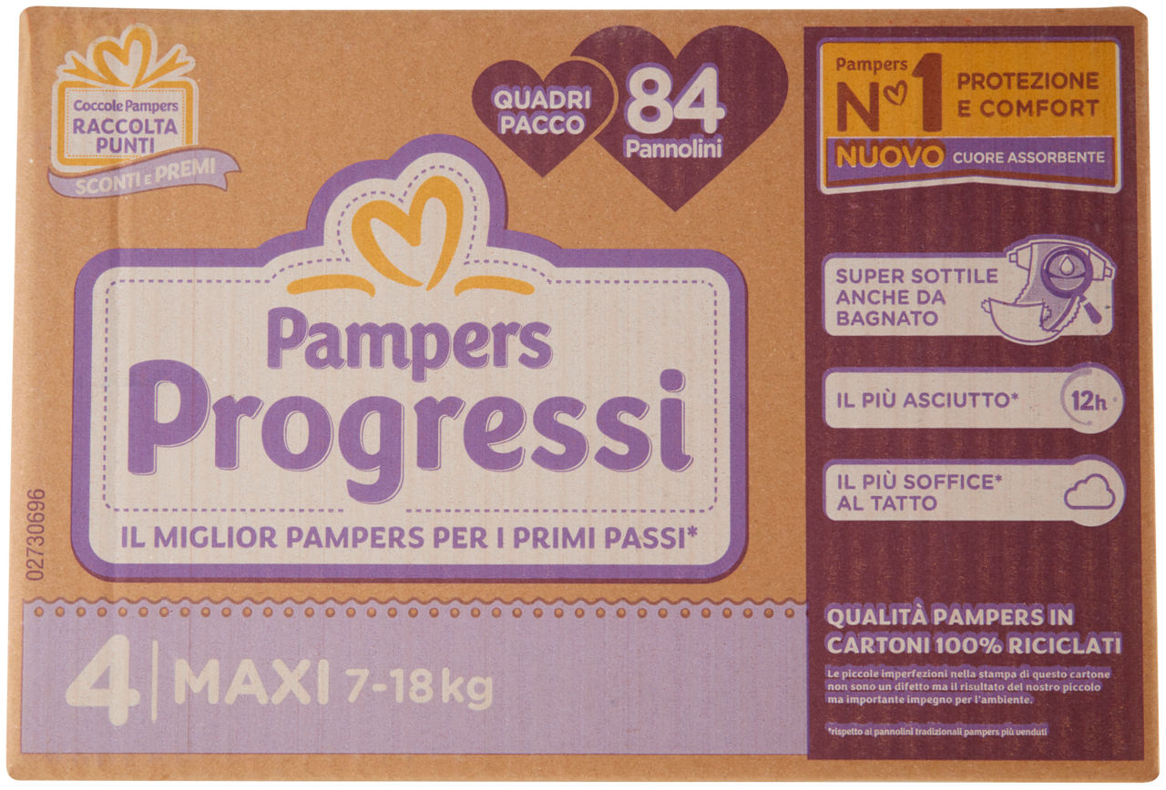 Pannolini maxi tg 4 kg 7-18 pz 84 