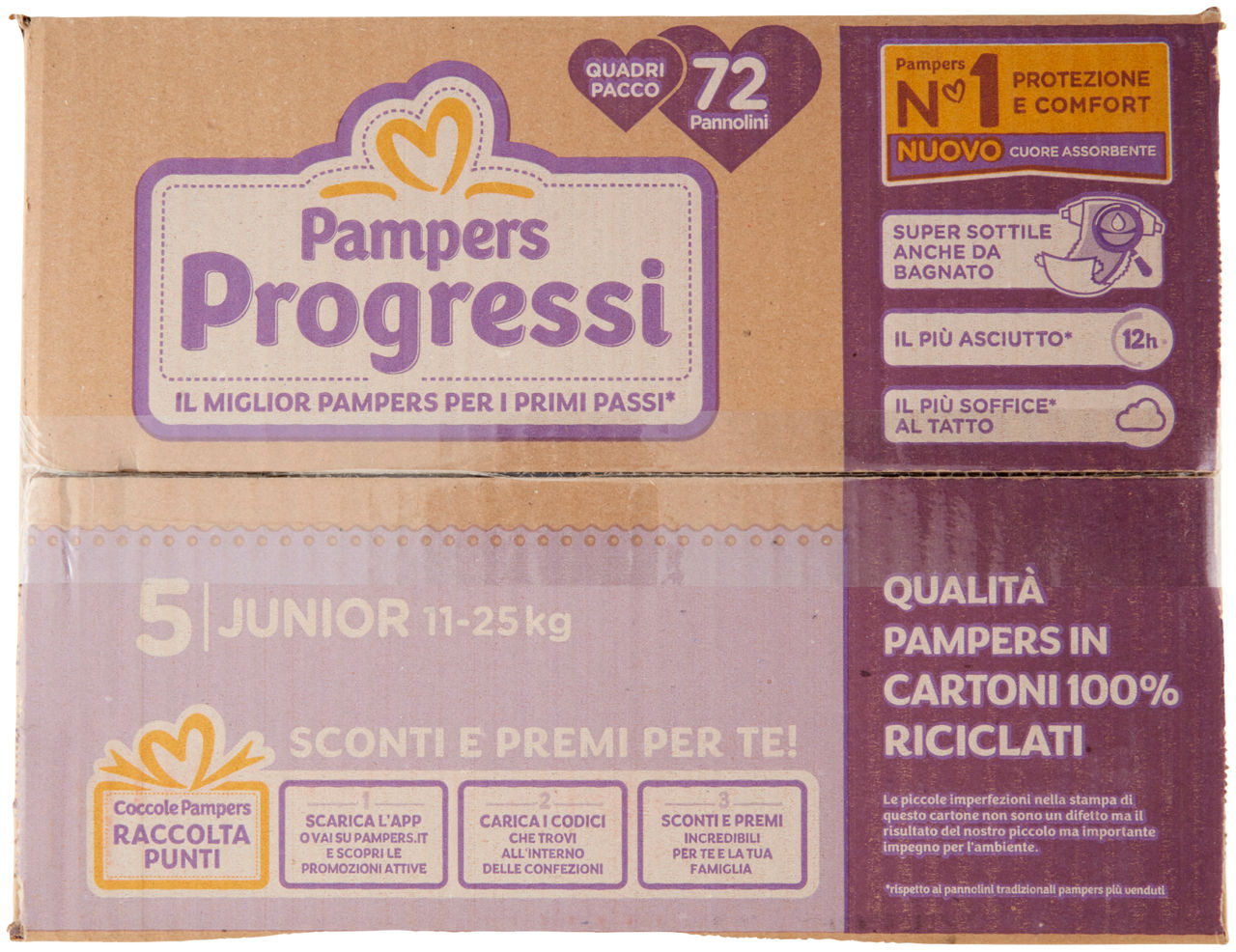 PANNOLINI PAMPERS PROGRESSI QUADRIPACK JUNIOR PZ.72 - Immagine 41