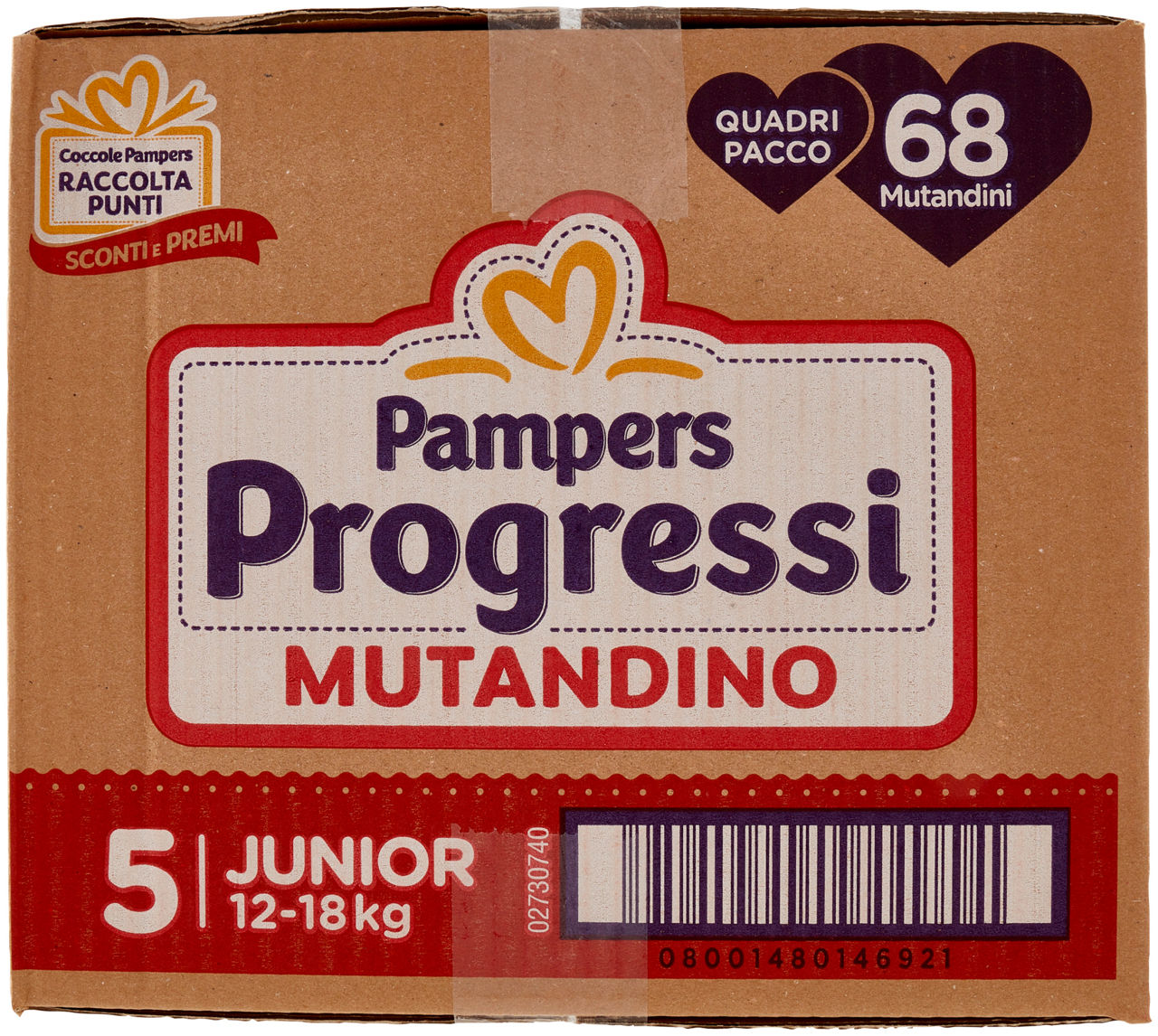 MUTANDINO PAMPERS PROGRESSI QUADRIPACK JUNIOR PZ.68 - Immagine 11