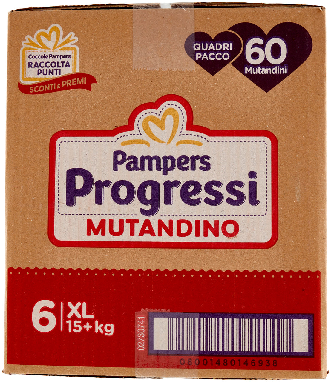 MUTANDINO PAMPERS PROGRESSI QUADRIPACK XL PZ.60 - Immagine 31