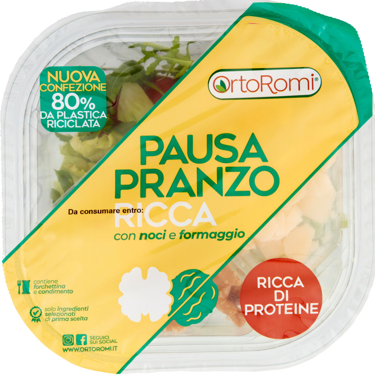 Insalata ricca con noci e formaggio 145 gr