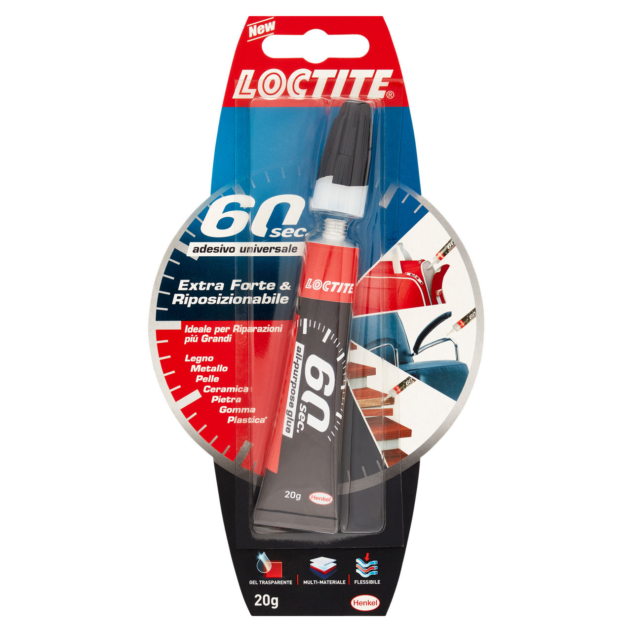 LOCTITE 60 SECONDI ADESIVO UNIVERSALE 20G - Immagine 01
