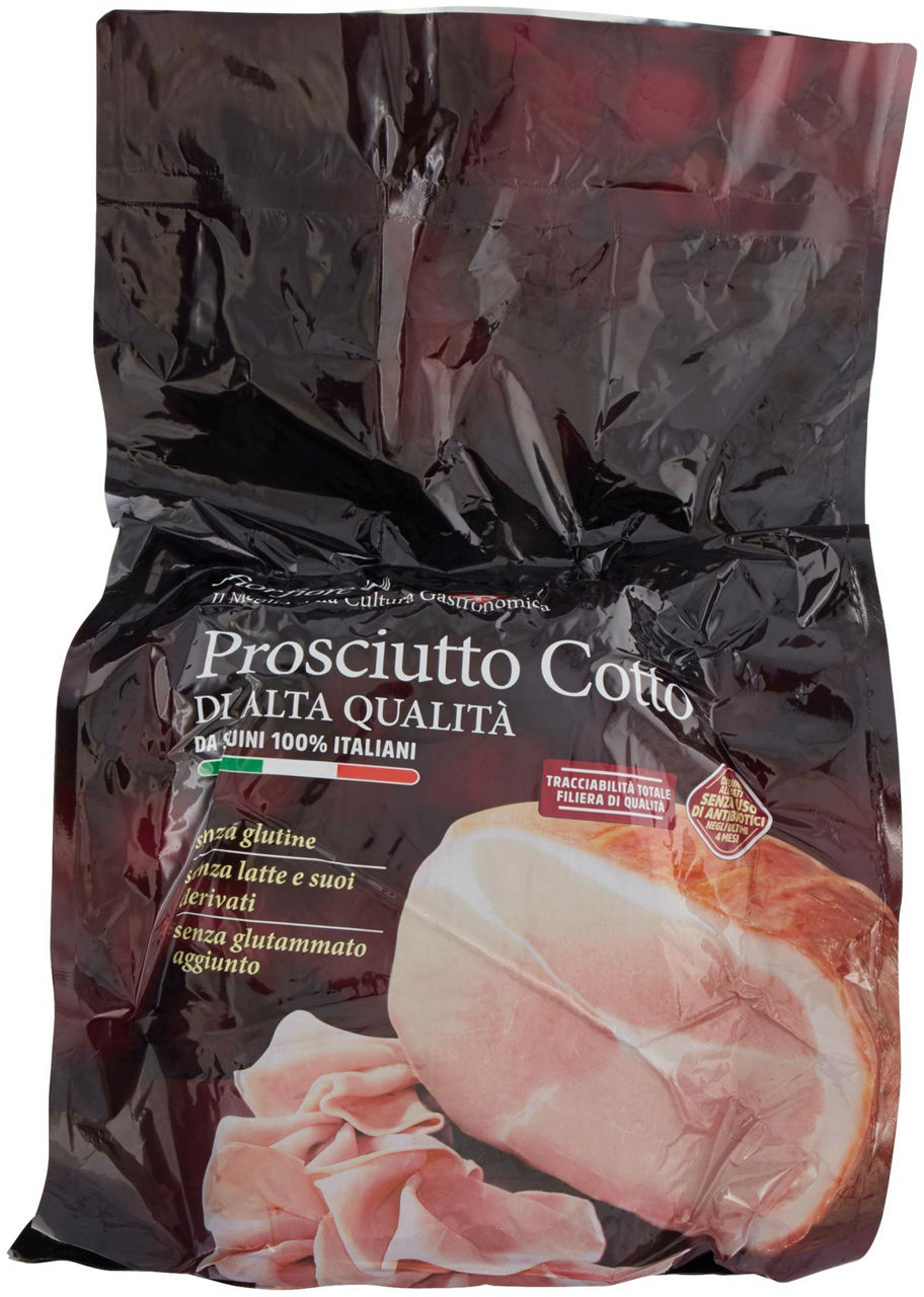 Prosciutto cotto di alta qualità affettato
