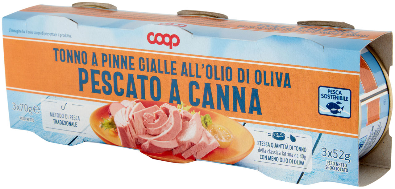 TONNO PESCATO A CANNA OLIO OLIVA COOP G 70 X 3 - Immagine 61