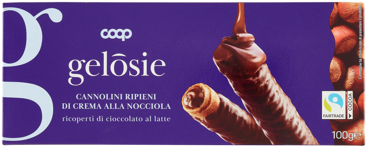 Cannolini ripieni di crema alla nocciola 100 gr