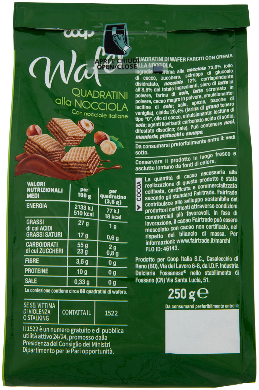 Wafer quadratini con crema alla nocciola 250 gr - Immagine 21