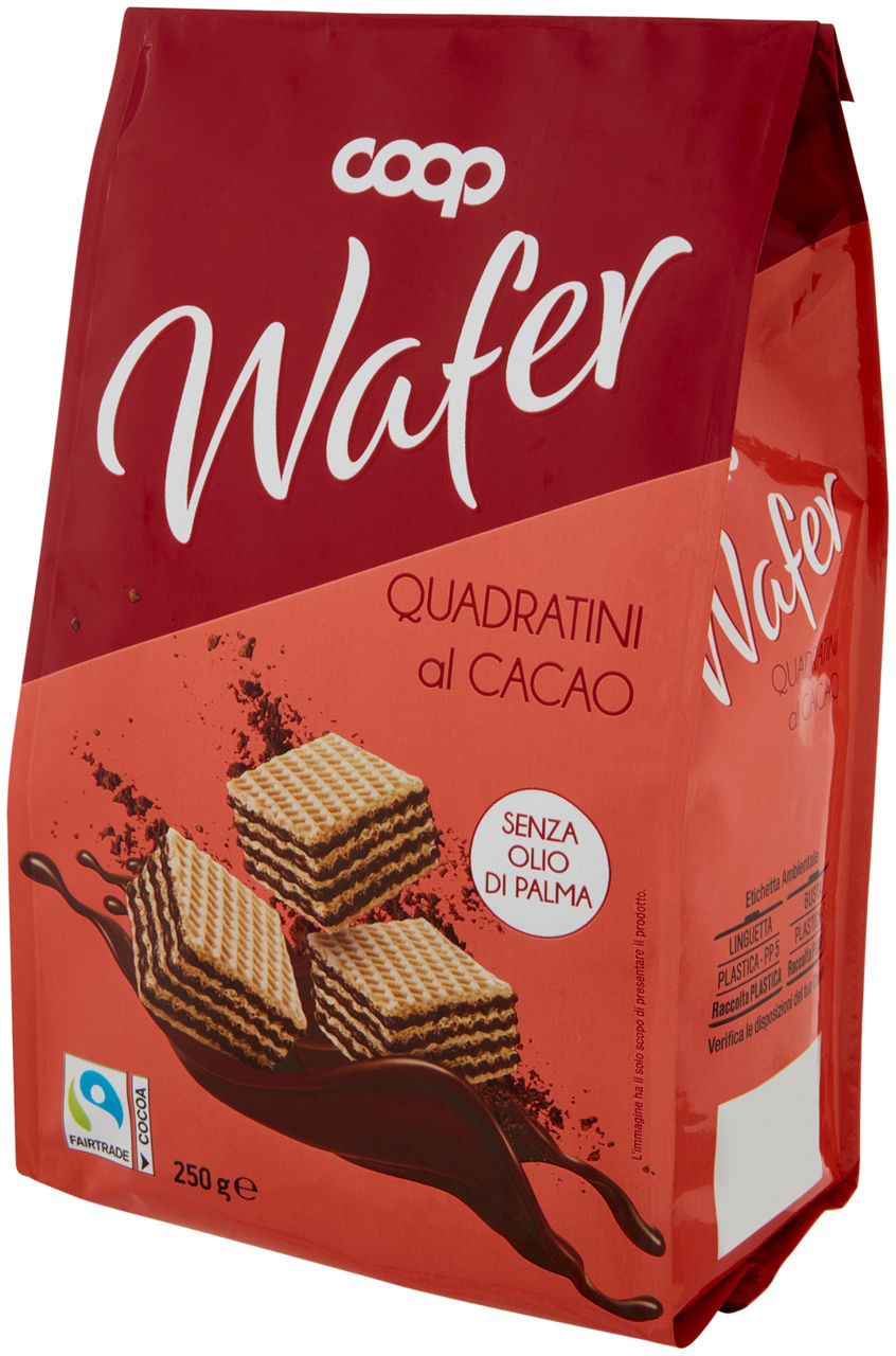 WAFER QUADRATINI CON CREMA CACAO COOP G 250 NO PALMA - Immagine 61