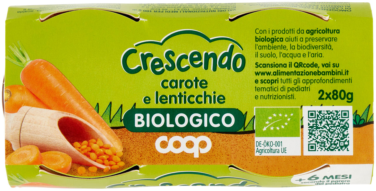 OMOGENEIZZATO LEGUMI CAROTE E LENTICCHIE COOP CRESCENDO G80X2 - Immagine 41