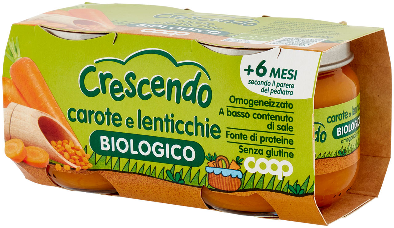 OMOGENEIZZATO LEGUMI CAROTE E LENTICCHIE COOP CRESCENDO G80X2 - Immagine 61