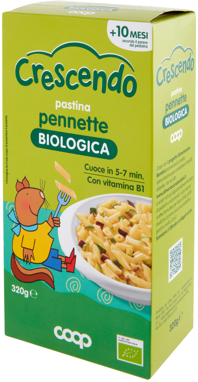 PASTINA DI SEMOLA DI GRANO DURO BIO PENNETTE COOP CRESCENDO G  320 - Immagine 61