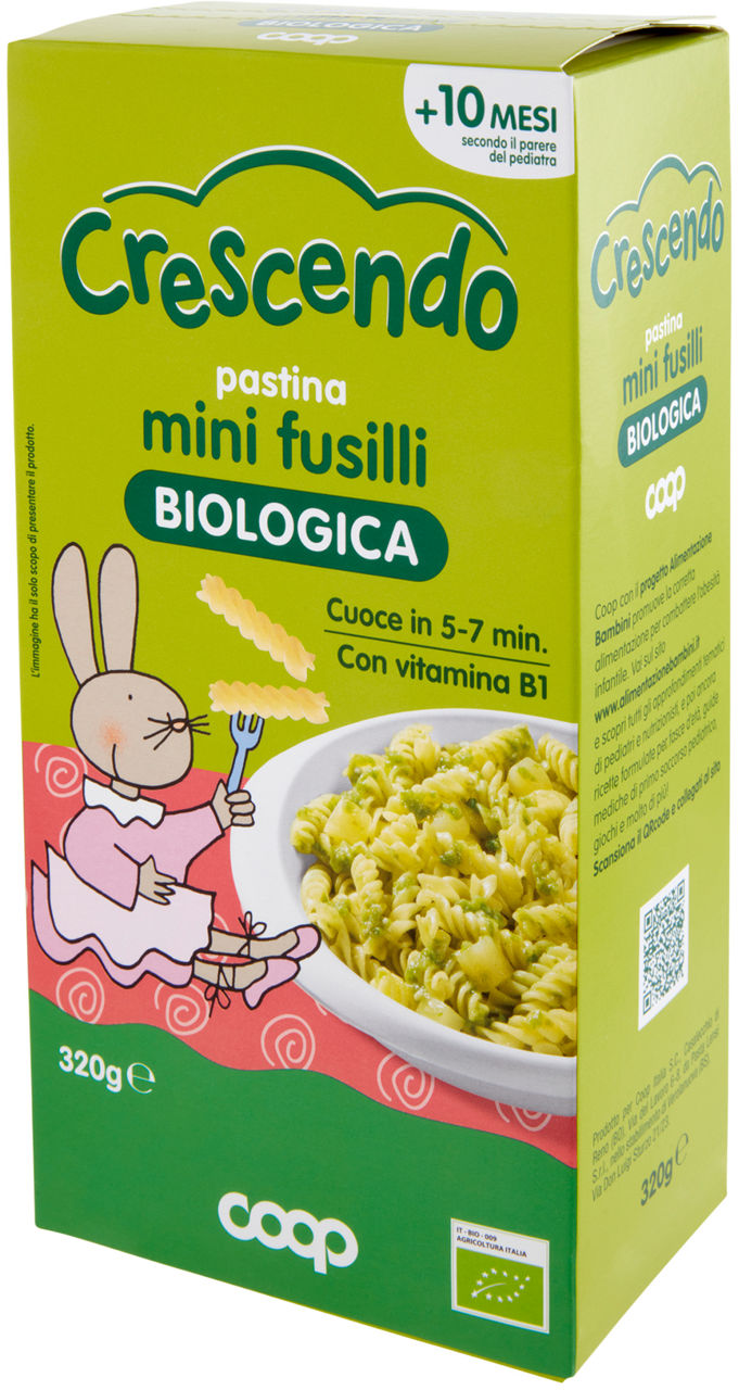 PASTINA DI SEMOLA DI GRANO DURO BIO MINI FUSILLI COOP CRESCENDO G  320 - Immagine 61