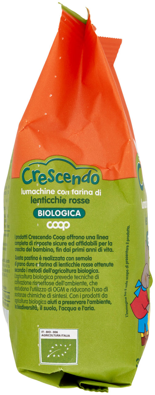 LUMACHINE CON FARINA DI LENTICCHIE ROSSE BIO COOP CRESCENDO G320 - Immagine 11