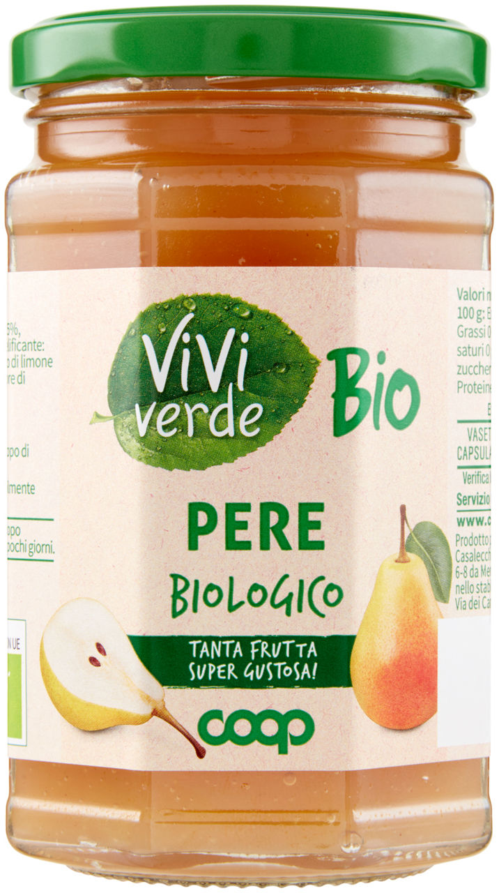 Preparato di pere bio vivi verde coop vaso vetro g 330