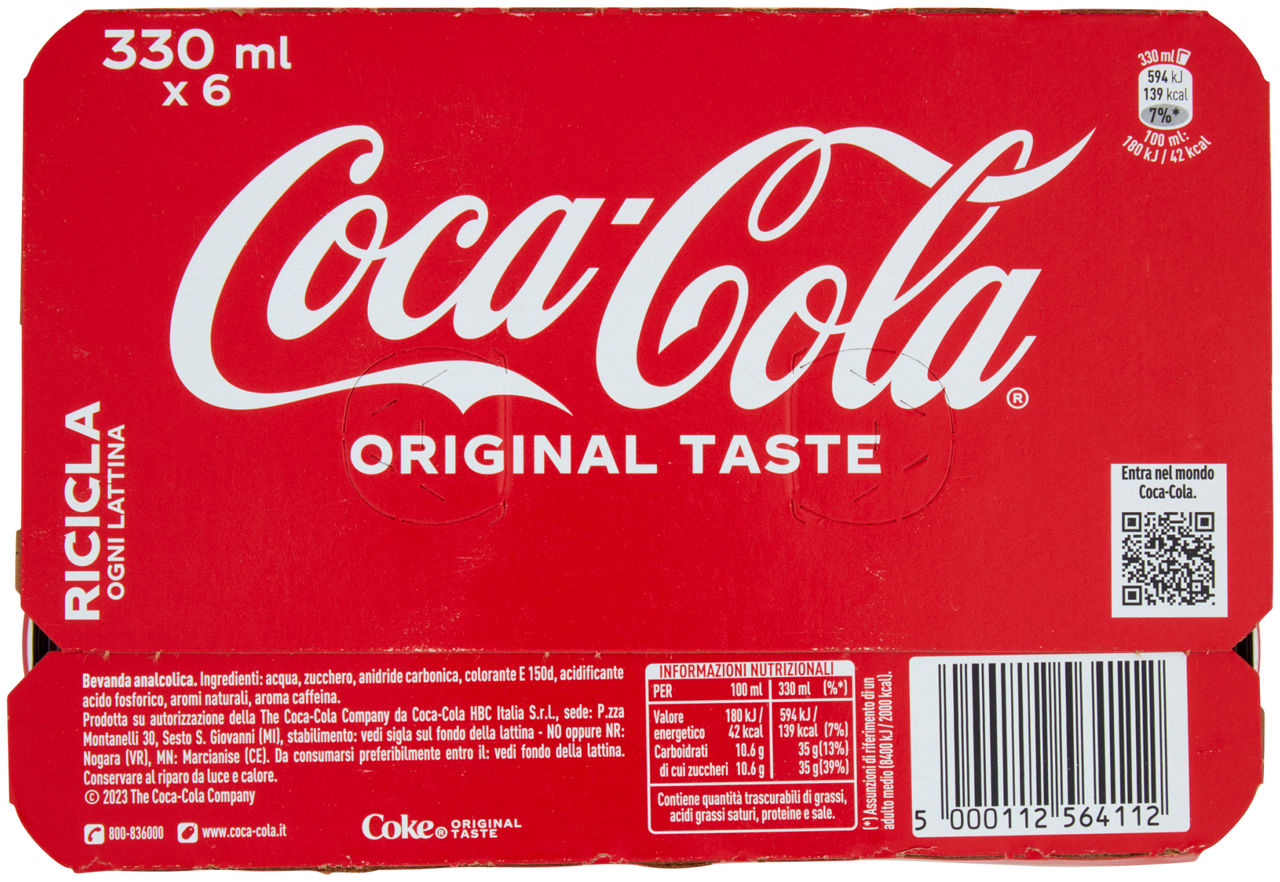 COCA COLA LATTINA CLUSTER ML 330 X 6 - Immagine 41