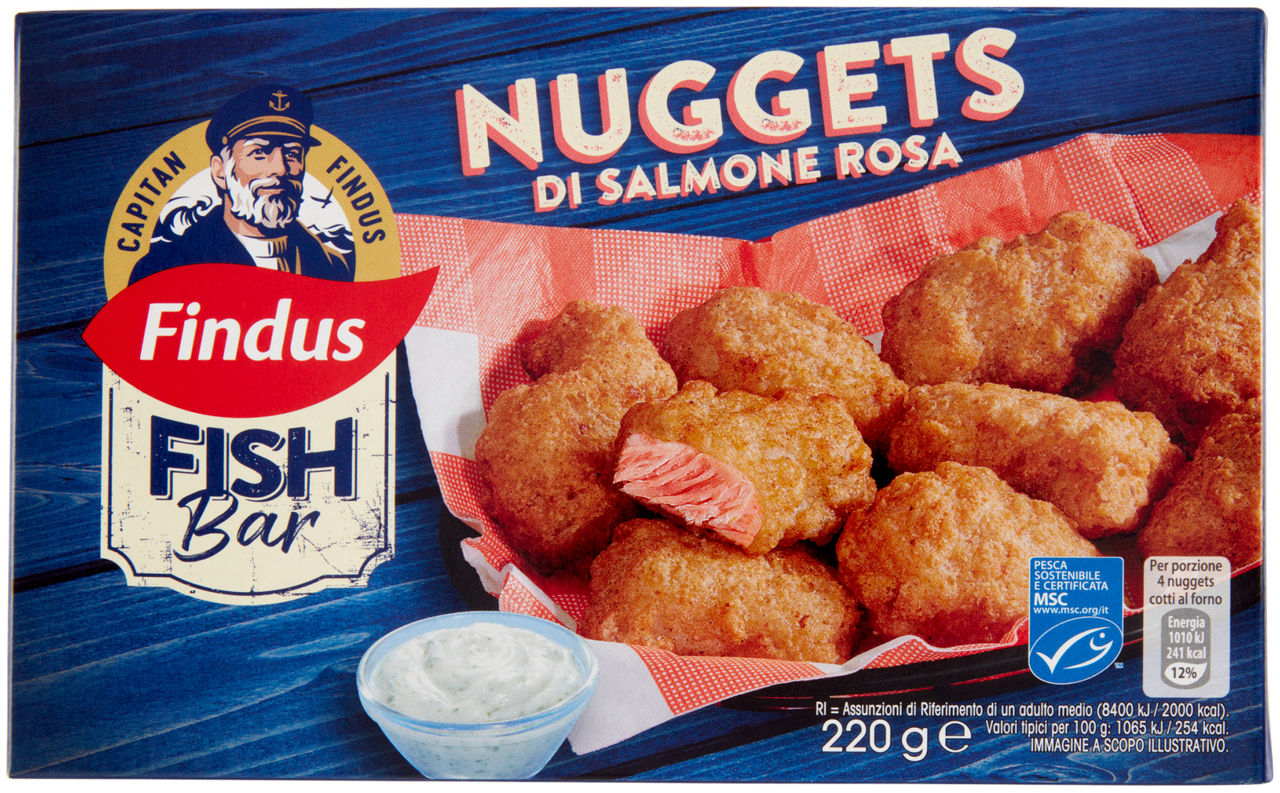 Nuggets di salmone rosa 220 gr