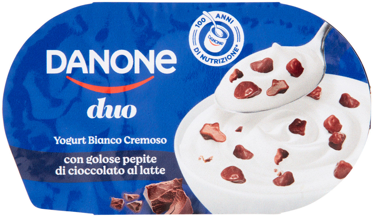 Yogurt duo bianco cremoso con pepite di cioccolato al latte 98 gr - Immagine 01