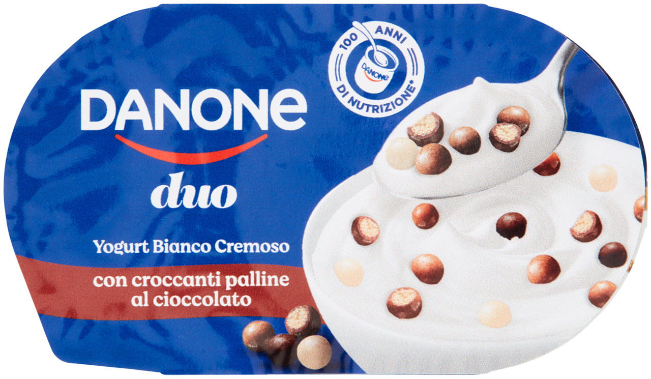 Yogurt duo bianco cremoso con palline al cioccolato 98 gr