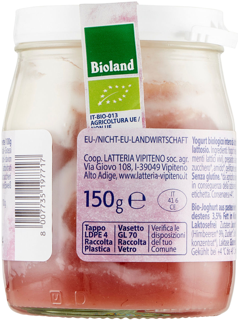 YOGURT BIO INT DA LATTE FIENO STG SENZA LATTOSIO LAMPONE VIPITENO G 150 - Immagine 21