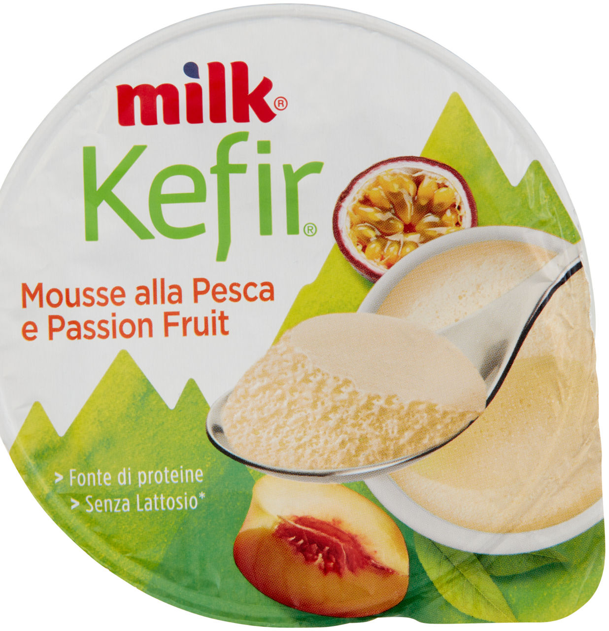 Kefir mousse pesca e passion fruit milk g 125