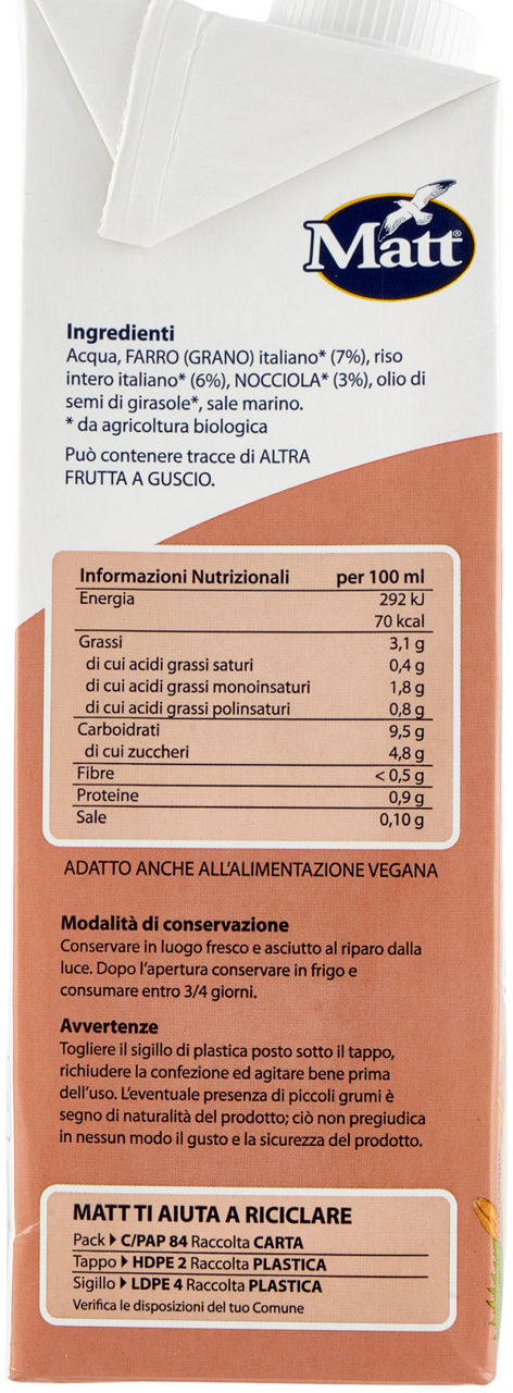 BEVANDA NOCCIOLA E FARRO BIO MATT BRICK L 1 - Immagine 11