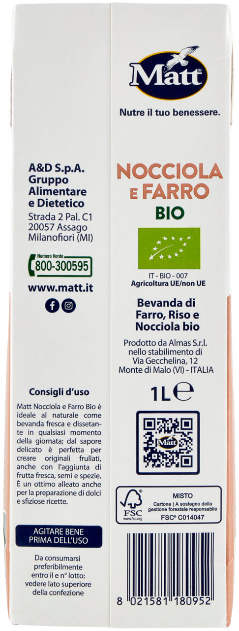 BEVANDA NOCCIOLA E FARRO BIO MATT BRICK L 1 - Immagine 21