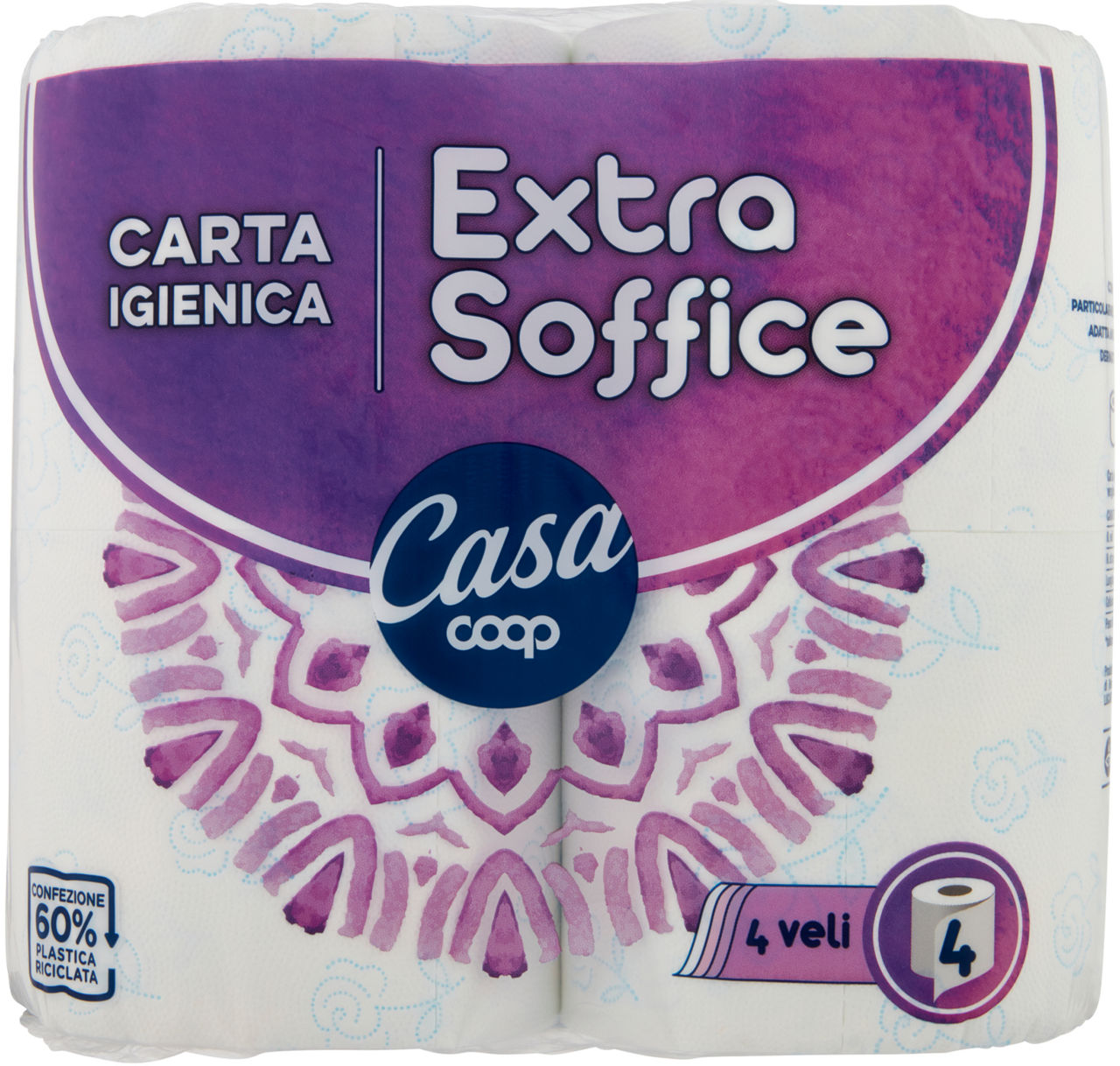 Carta igienica extra soffice 4 veli 160 strappi 4 pz