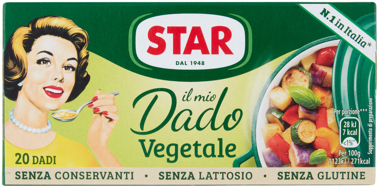 Dado vegetale star cubetti 20 scatola g 200