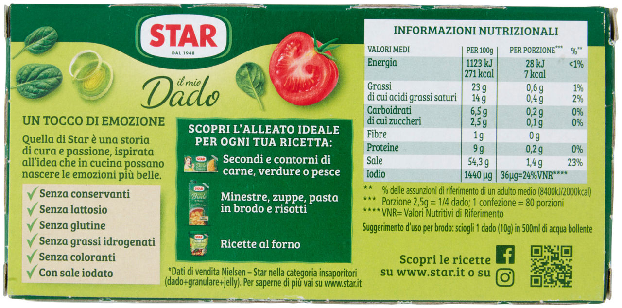 DADO VEGETALE STAR CUBETTI 20 SCATOLA G 200 - Immagine 21