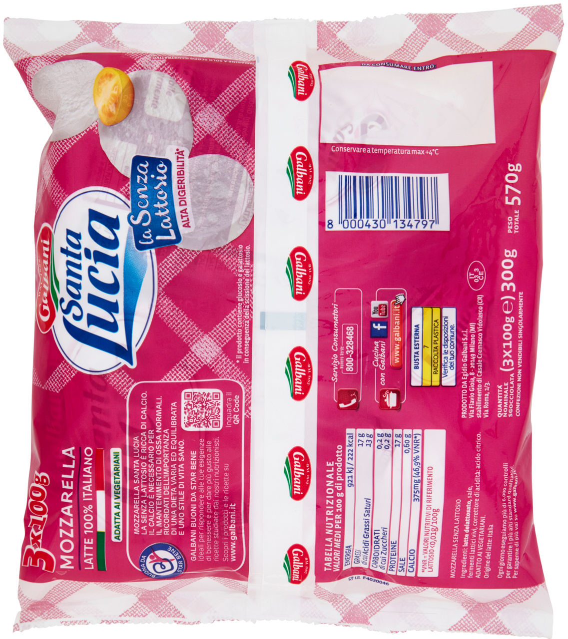 Mozzarella senza lattosio 3 pz 300 gr - Immagine 21