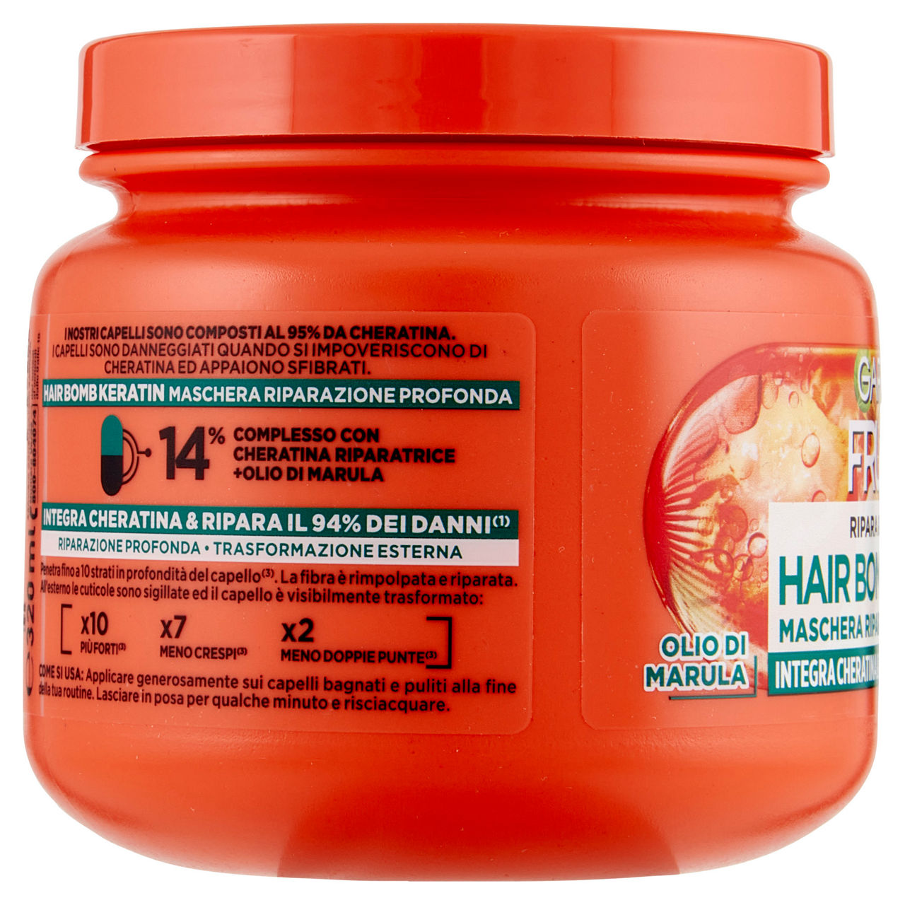 MASCHERA FRUCTIS GARNIER RIPARA&RINFORZA RIPAR.PROF.CHERATINA OLIO MARULA ML 320 - Immagine 11