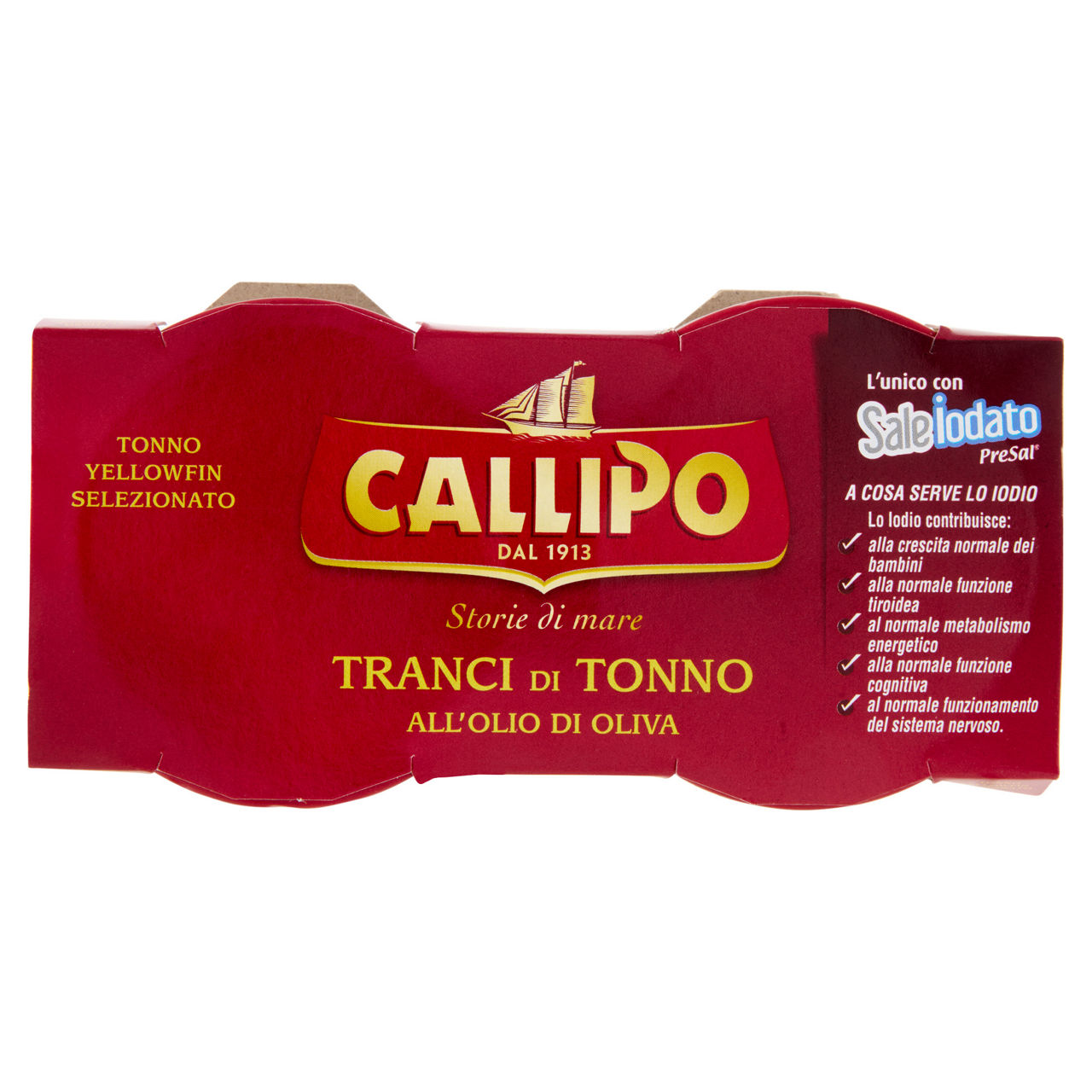 Tranci di tonno all'olio d'oliva 2 pz x 70 gr