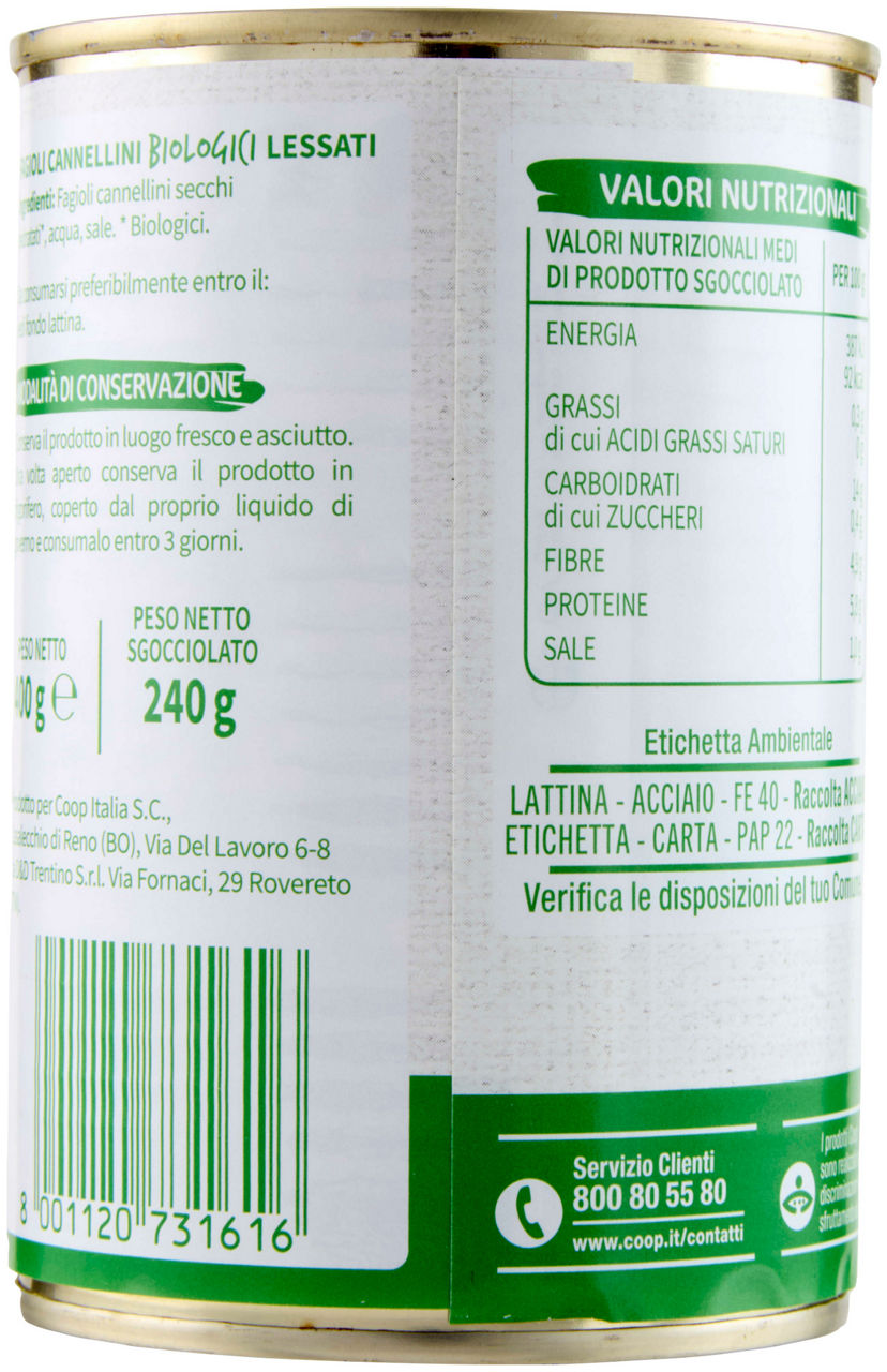 CANNELLINI BIO VIVI VERDE COOP LATTINA G 400 SG G 250 - Immagine 21