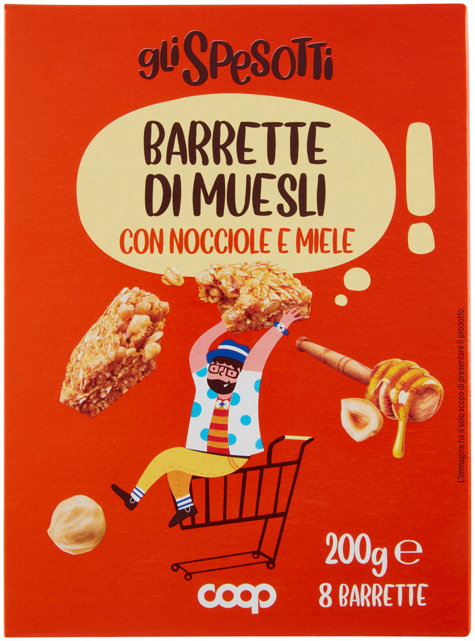 Barretta gli spesotti muesli con nocciole e miele 8 pezzi g200