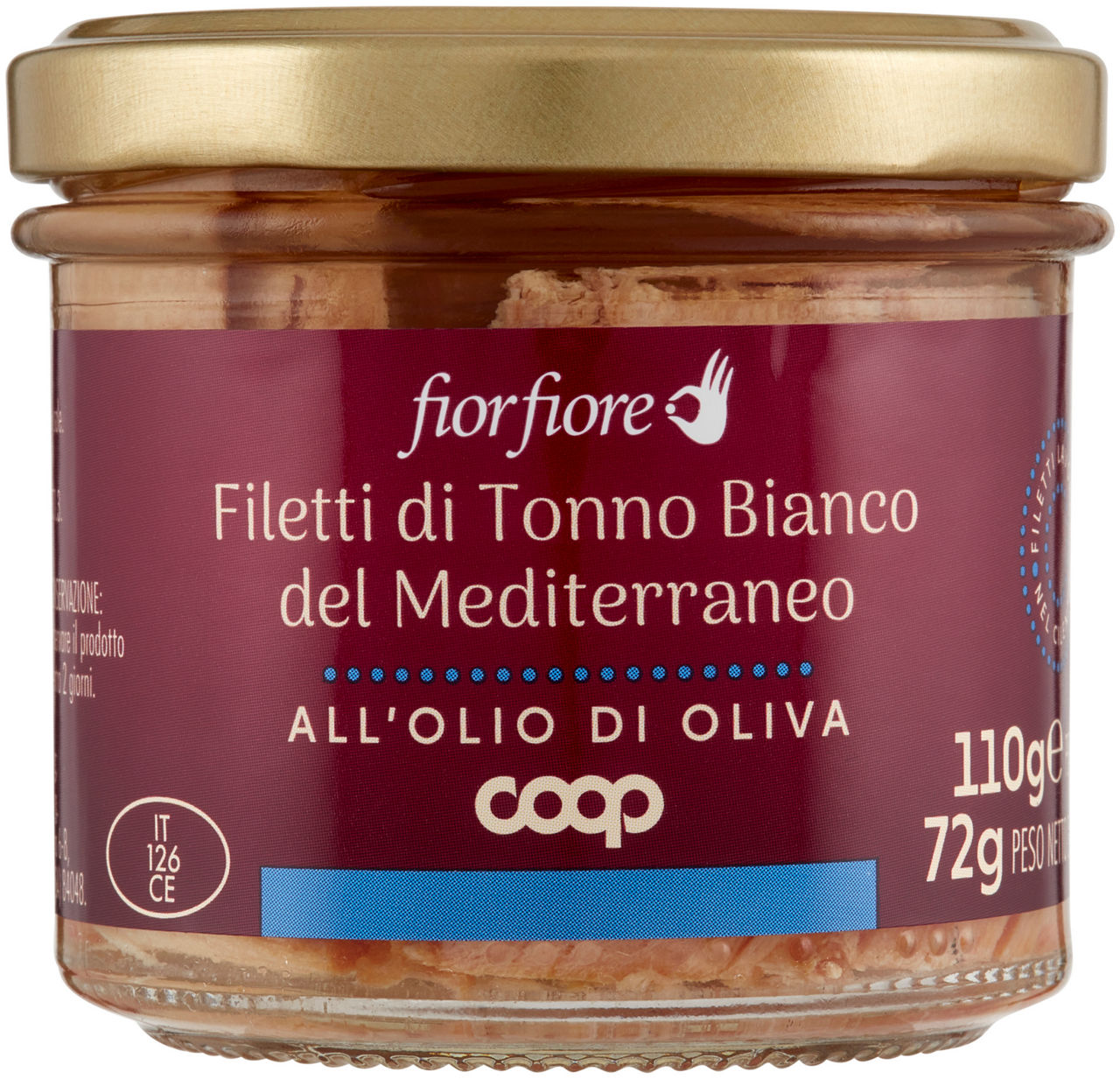 Filetti di tonno bianco del mediterraneo 110 gr 