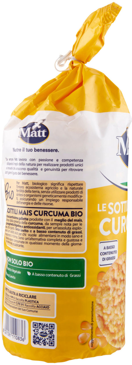 GALLETTE SOTTILI MAIS E CURCUMA BIO MATT G 130 - Immagine 11