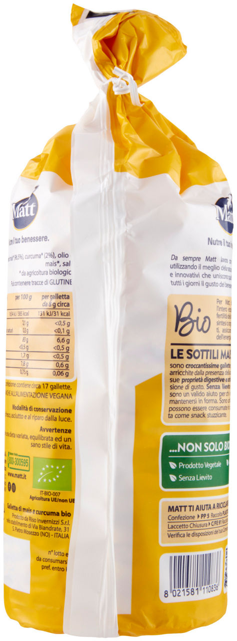 GALLETTE SOTTILI MAIS E CURCUMA BIO MATT G 130 - Immagine 21