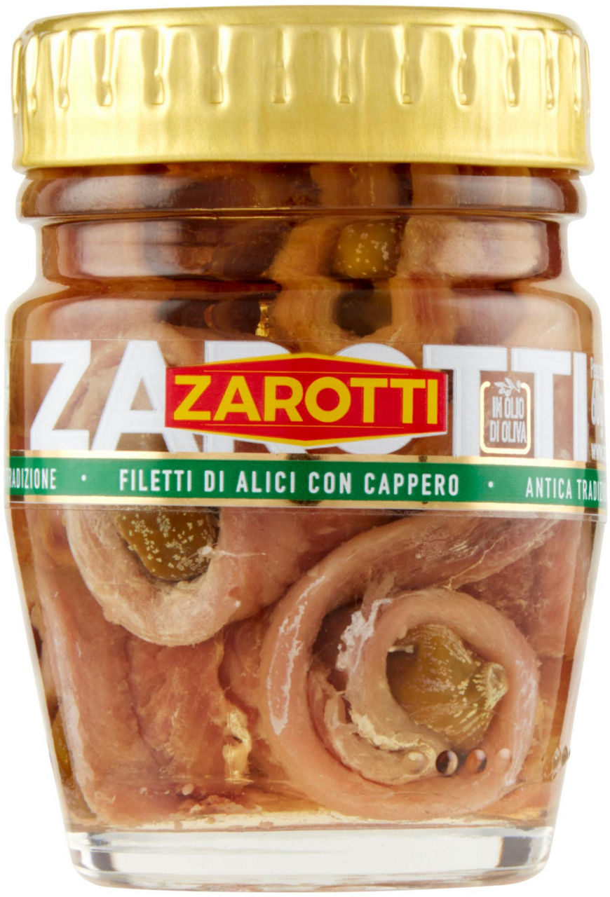 Alici arrotolate con capperi in olio di oliva 60 gr