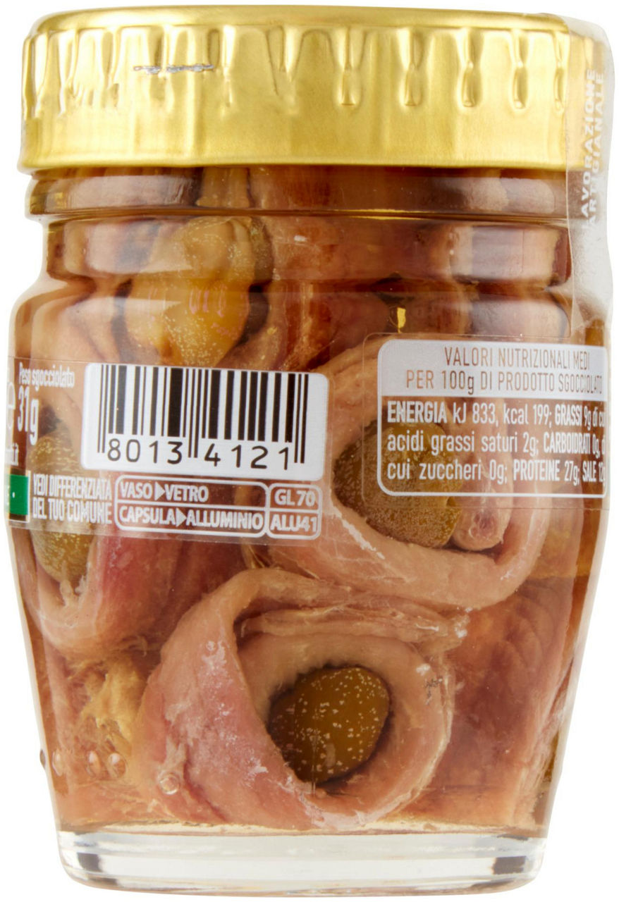 Alici arrotolate con capperi in olio di oliva 60 gr - Immagine 21