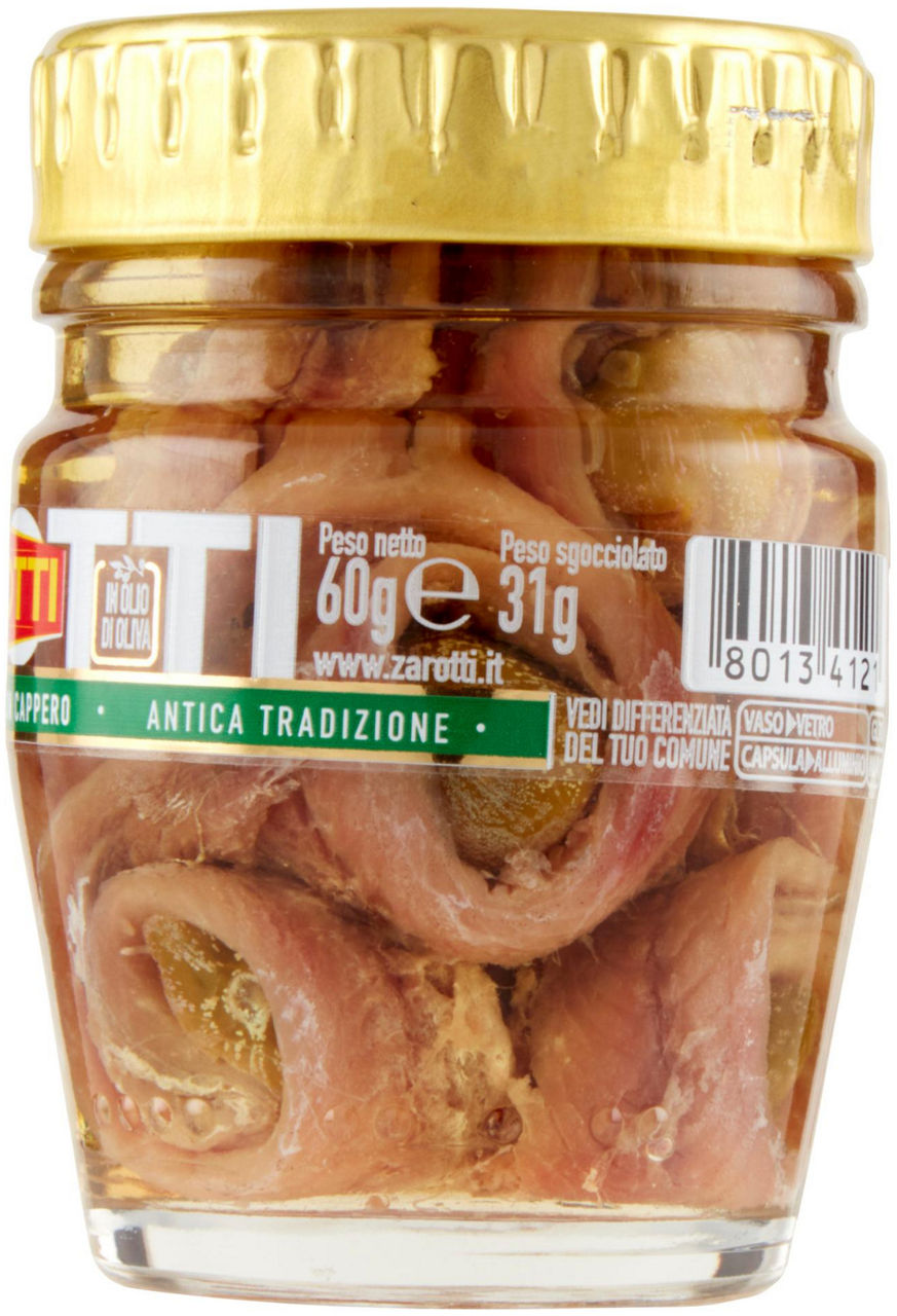 Alici arrotolate con capperi in olio di oliva 60 gr - Immagine 31